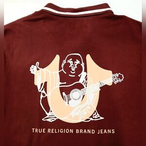 TRUE RELIGION Men's XL Polo BUDDHA 700371 Chocolate Truffle BRAND-NEW w/tag